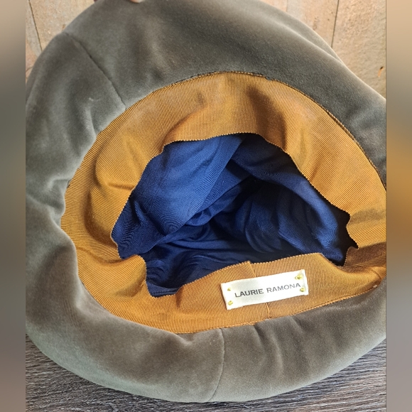 Laurie Ramona Vintage Bucket Hat Velvet Patchwork Multicolored Unisex Y2K Hat - Picture 12 of 14